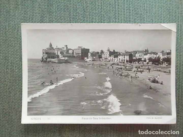 Postales: POSTAL SITGES PLAYA DE DAN SEBASTIAN - Foto 1