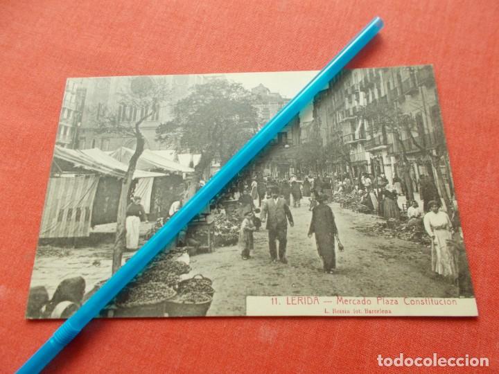 Postales: LERIDA --MERCADO PLAZA CONSTITUCION