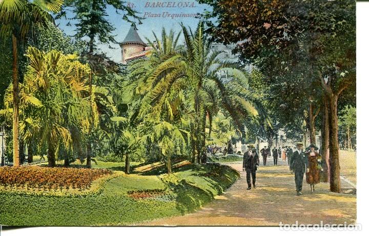 Postales: BARCELONA- PLAZA URQUINAONA A&Ntilde;O 1929