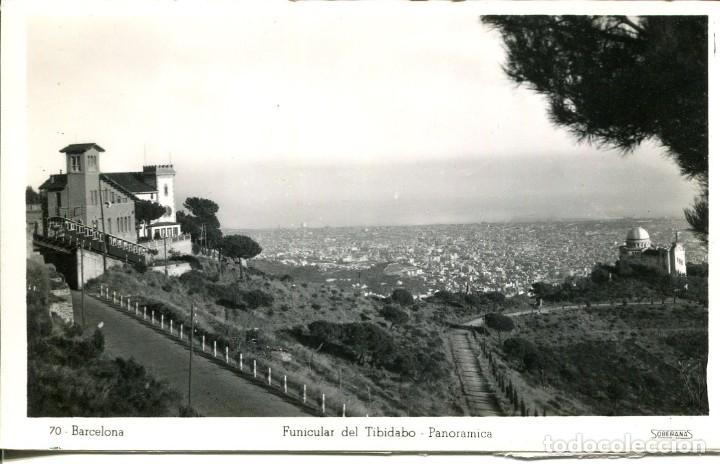 Postales: BARCELONA-FUNICULAR DEL TIBIDABO-PANOR&Aacute;MICA DE LA CIUDAD- SOBERANAS N&ordm; 70