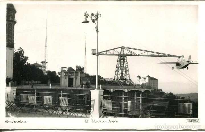 Postales: BARCELONA-EL TIBIDABO-EL AVI&Oacute;N- SOBERANAS N&ordm; 66