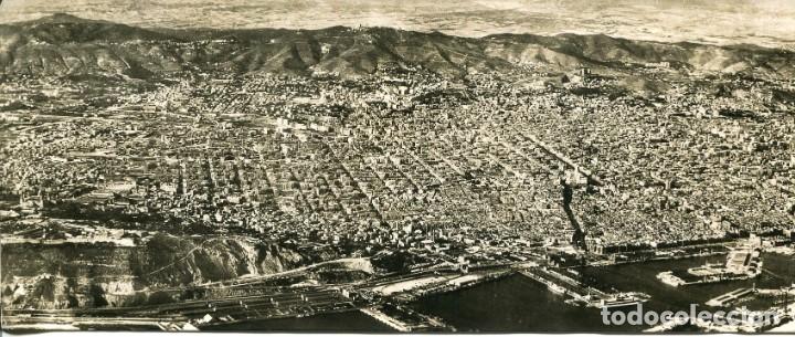 Postales: BARCELONA-PANOR&Aacute;MICA DESDE EL AIRE-ZERKOWITZ  9 X 22