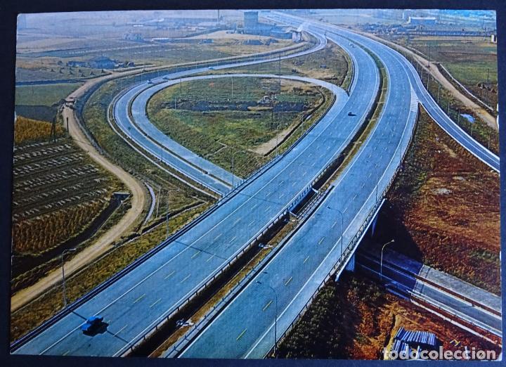 Postales: Autopistas del Mediterraneo, Salida Vic, postales sin circular del a&ntilde;o 1970