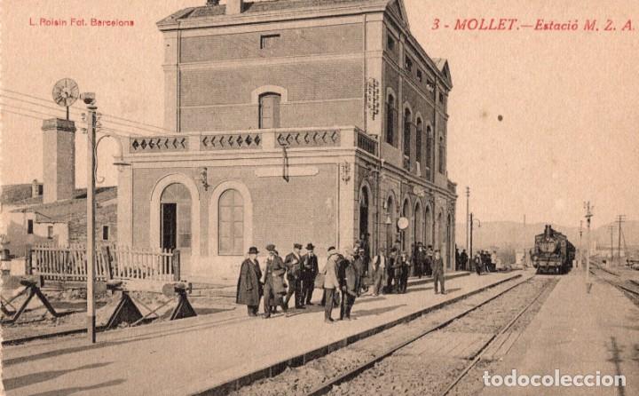 Postales: mollet. 3 estaci&oacute; m.z.a. roisin - Foto 1