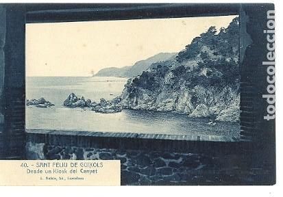 Postais: ANTIGUA POSTAL 40 SANT FELIU DE GUIXOLS DESDE UN KIOSK DEL CANYET L ROISIN