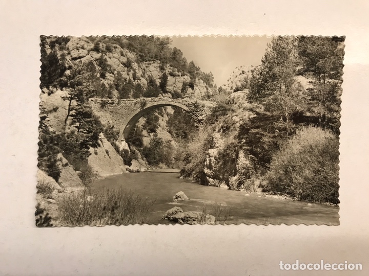 Postales: SAN LORENZO DE MORUNYS (Lerida) Postal No.12, Puente de Balonge. FOTO Janot Orga&ntilde;a (h.1950?)