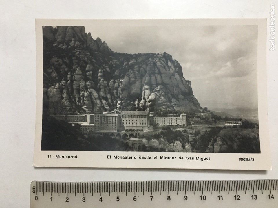 Postales: POSTAL. MONTSERRAT. EL MONASTERIO DESDE EL MIRADOR DE SAN MIGUEL. SOBERANAS.