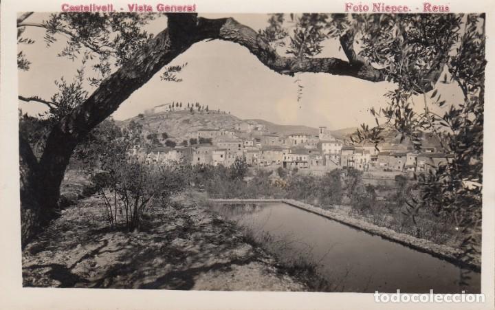 Postales: POSTAL FOTOGR&Aacute;FICA CASTELLVELL - VISTA GENERAL - FOTO NIEPCE -REUS