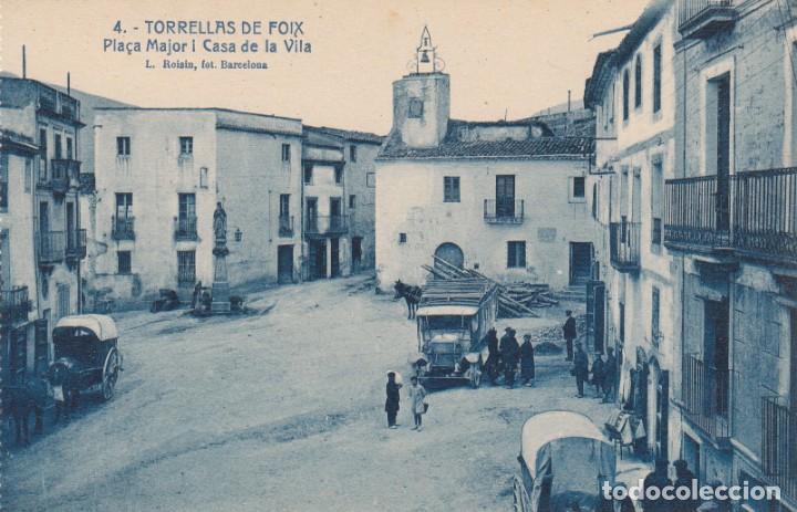 Postales: POSTAL TORRELLES DE FOIX - PLA&Ccedil;A MAJOR I CASA DE LA VILA - FOT. ROISIN NUM. 4