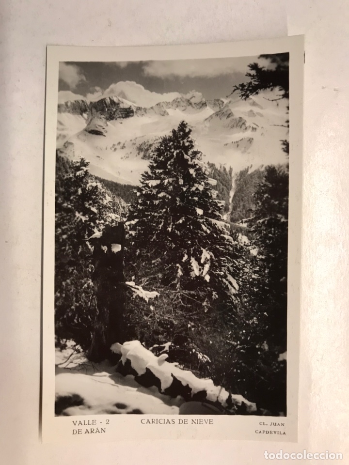 Postales: VALLE DE ARAN (Lerida) Postal No.2, Caricias de Nieve. Edita: Juan Capdevila (h.1960?)