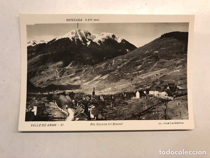 Postales: VALLE DE ARAN (Lerida) Postal No.21, R&iacute;o Garona en Bosot. Edita: Juan Capdevila (h.1960?)