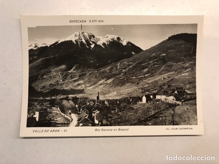 Postales: VALLE DE ARAN (Lerida) Postal No.21, R&iacute;o Garona en Bosot. Edita: Juan Capdevila (h.1960?)