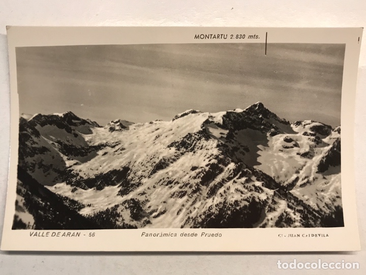 Postales: VALLE DE ARAN (Lerida) Postal No.56, Panor&aacute;mica desde Pruedo. Edita: Juan Capdevila (h.1960?)
