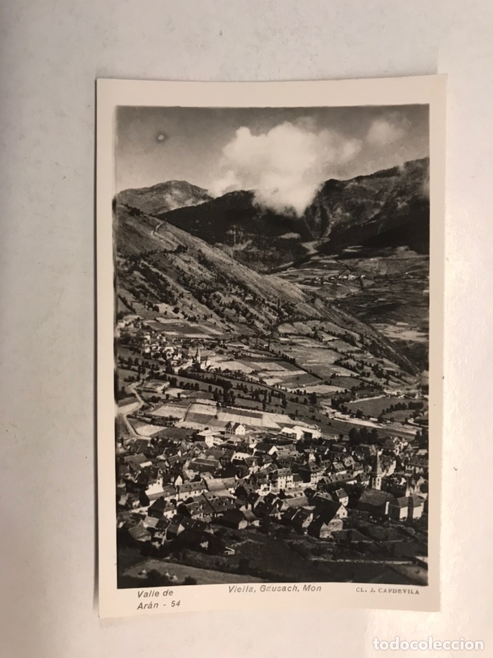Postales: VALLE DE ARAN (Lerida) Postal No.54, Viella, Gausach, Mon. Edita: Juan Capdevila (h.1960?)
