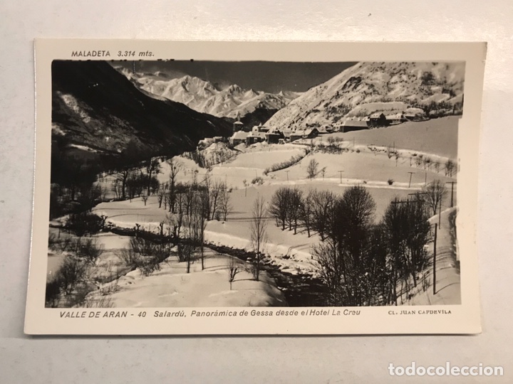 Postales: VALLE DE ARAN (Lerida) Postal No.40, SALARDU, Panoramica de Gessa desde el Hotel La Creu