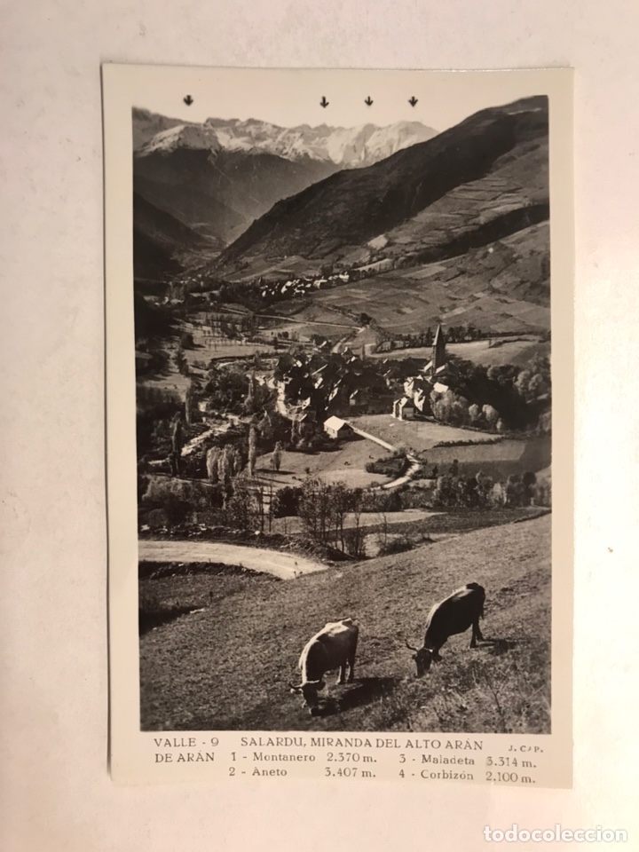 Postales: VALLE DE ARAN (Lerida) Postal No.9, Salardu, Miranda del Alto Aran. Edita: Zerkowitz (h.1950?)