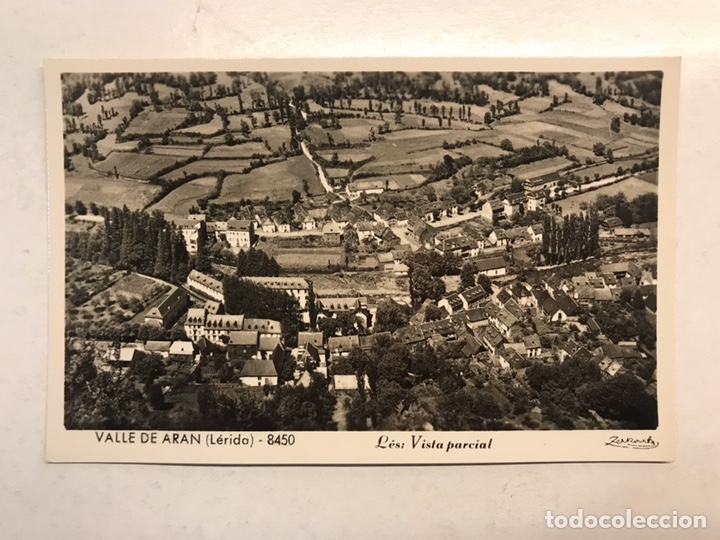 Postales: VALLE DE ARAN (Lerida) Postal No.8450, LES Vista Parcial. Edita: Zerkowitz (h.1950?)