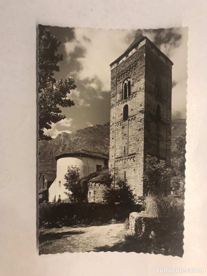Postales: VALLE DE CARDOS (Lerida) Postal No.140, Ribera de Cardos. Iglesia Parroquial. Oficina de Turismo