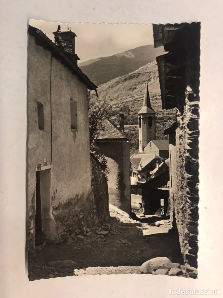 Postales: VALLE DE ANEO (Lerida) Postal No.178, Esterri de Aneo. Rinc&oacute;n t&iacute;pico y Campanario (h.1950?)