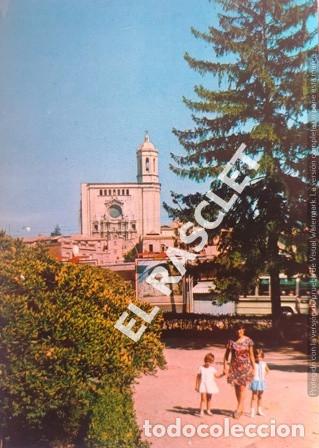Postales: MAGNIFICA POSTAL DE GERONA - LA CATEDRAL DESDE LA DEVESSA- - SIN CIRCULAR - Foto 1