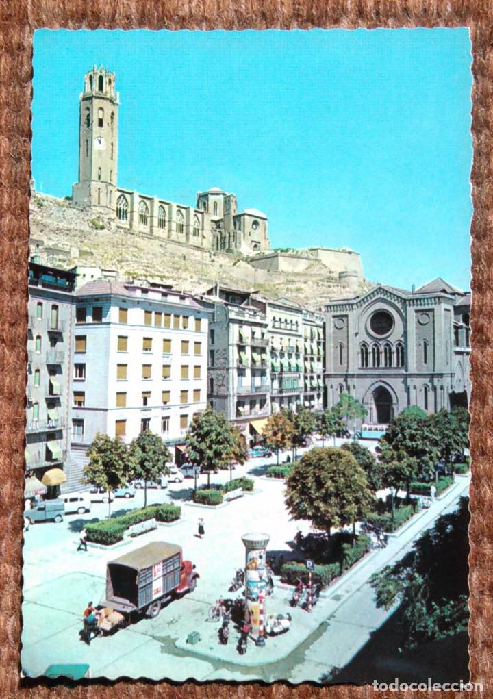 Postales: LERIDA - PLAZA DE ESPA&Ntilde;A Y LA SEO