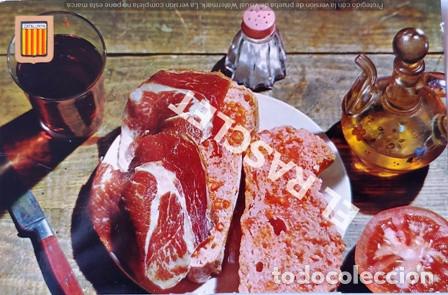 Postales: ANTIG&Uuml;A POSTAL  CON EL TIPICO PAN CON TOMATE DE CATALU&Ntilde;A - ESCRITA
