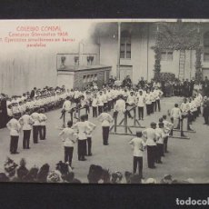 Postales: COLEGIO CONDAL - CONCURSO GIMNÁSTICO 1908 - Nº 17 EJERCICIOS SIMULTÁNEOS EN BARRAS PARALELAS. Lote 199620271