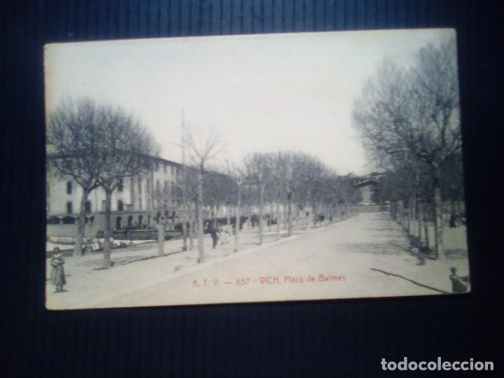 Postales: A.T.V.-Vich-Plaza de Balmes. - Foto 1