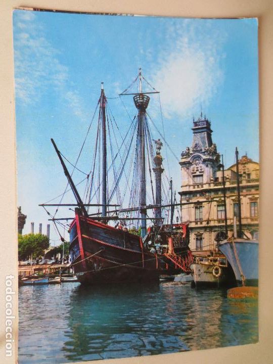 Cartoline: barcelona. carabela santa maria. 107. colon