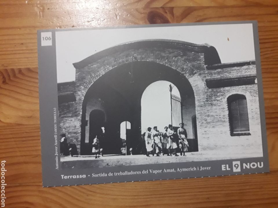Postales: Terrassa Vapor Amat Aymerich i Jover El 9 NOU reproducci&oacute;n foto formato carton 17x12cm aprox