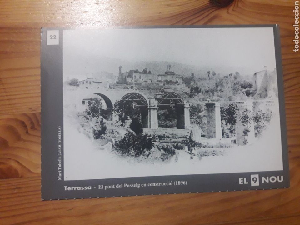 Postkarten: Terrassa Pont del Passeig 1896 El 9 NOU reproducci&oacute;n foto formato carton 17x12cm aprox