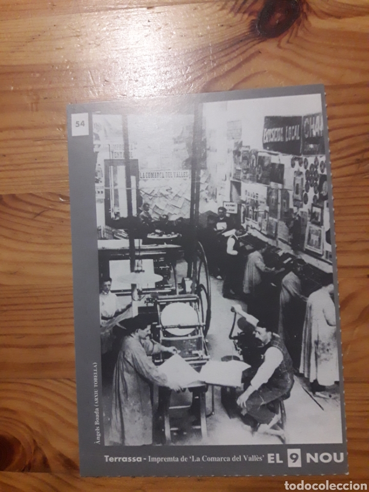 Postkarten: Terrassa Impremta La COmarca del Vall&egrave;s El 9 NOU reproducci&oacute;n foto formato carton 17x12cm aprox