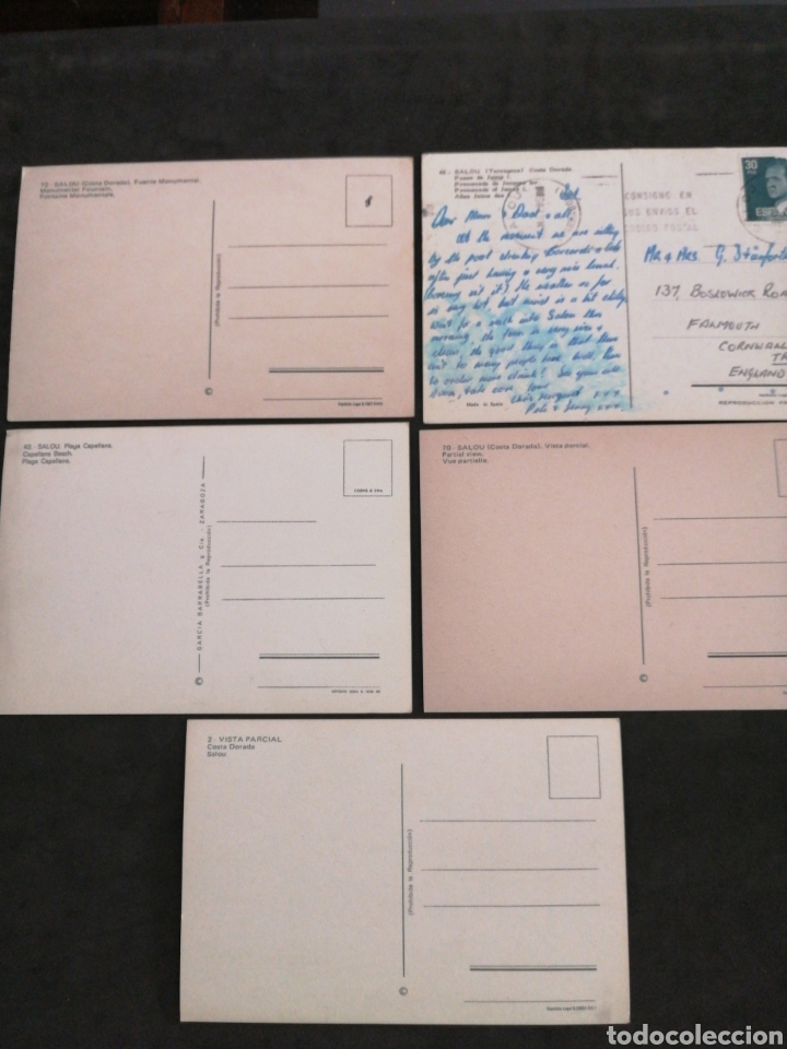Postales: SALOU, TARRAGONA.. LOTE DE 5 POST. - Foto 2