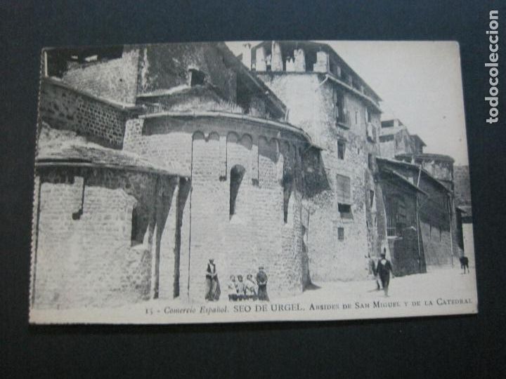 Postales: SEU D'URGELL-ABSIDES DE SAN MIGUEL-COMERCIO ESPA&Ntilde;OL-POSTAL ANTIGUA-(69.122)