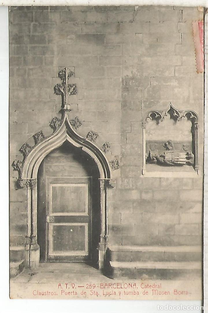 Postales: BARCELONA CATEDRAL ESCRITA - Foto 1