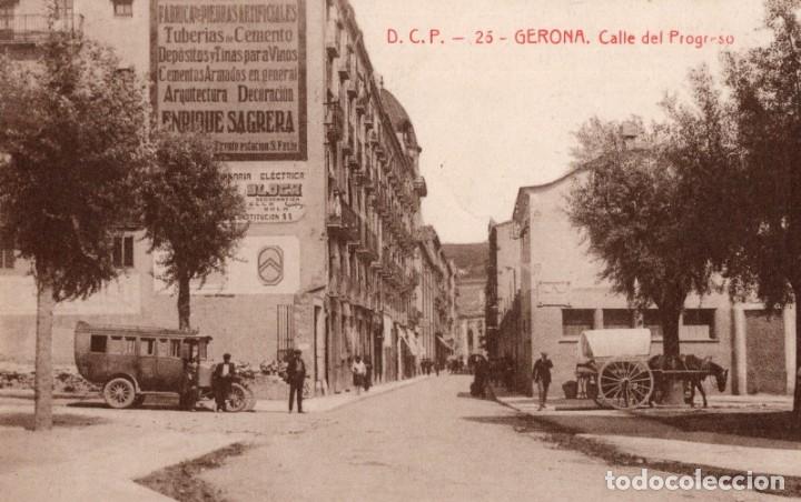 Postales: gerona. 25 d.c.p. calle del progreso - Foto 1