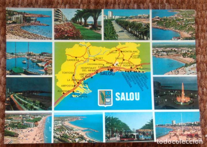 Postales: SALOU - TARRAGONA - PLANO - MAPA - Foto 1