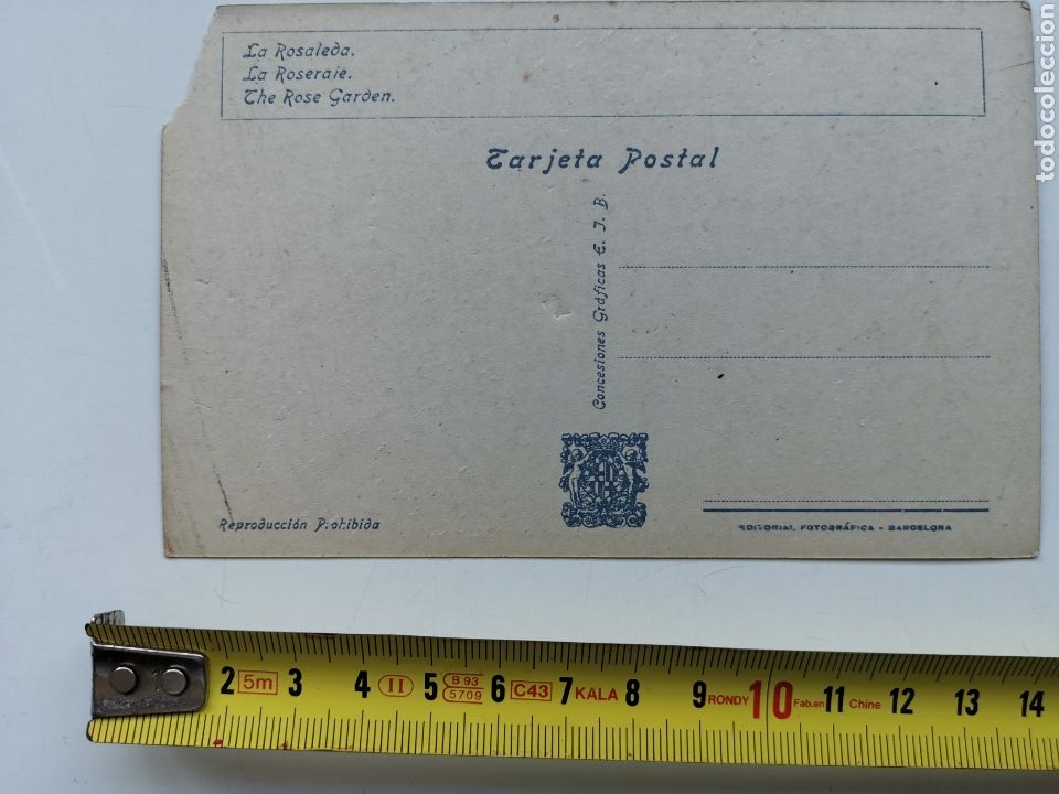 Postales: Postal Exposici&oacute;n Internacional de Barcelona n&ordm;3 1929. La Rosaleda - Foto 4
