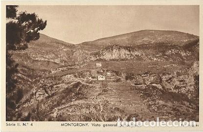 Cartoline: ANTIGUA POSTAL SERIE II N&ordm; 4 MONTGRONY VISTA GENERAL PANORAMICA FOT NOGUES HUECOGRABADO MUMBRU