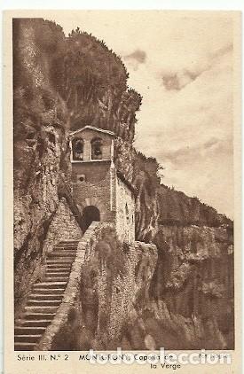Cartoline: ANTIGUA POSTAL SERIE III N&ordm; 2 MONTGRONY CAPELLA DE LA VERGE FOT NOGUES HUECOGRABADO MUMBRU