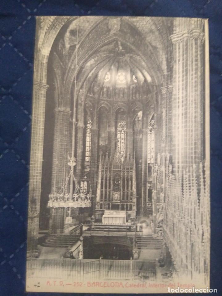 Postales: ATV 252 Barcelona. Catedral. Interior del templo. - Foto 1