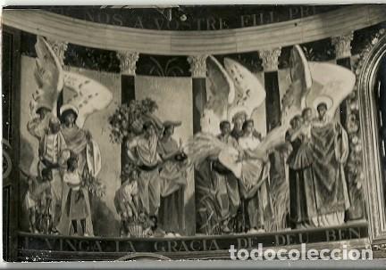 Cartoline: ANTIGUA POSTAL CASTELL DEL REMEY LERIDA SANTUARIO PINTURAS LATERALES DEL ALTAR MAYOR J OBIOLS FOTOGR