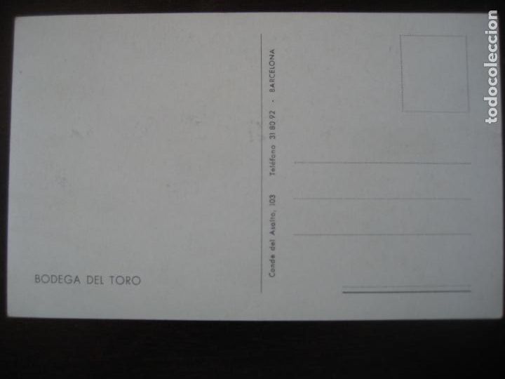 Postales: Barcelona. Bodega del Toro. Sin circular - Foto 2