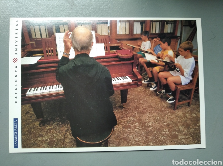 Postcards: Postal Catalunya Universal Montserrat ensayo de la Escolan&iacute;a en el interior del santuario