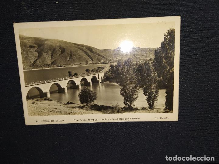 Postales: POBLA DE SEGUR-PUENTE DEL FERROCARRIL-FOTOGRAFICA GORDO-POSTAL ANTIGUA-(69.624)