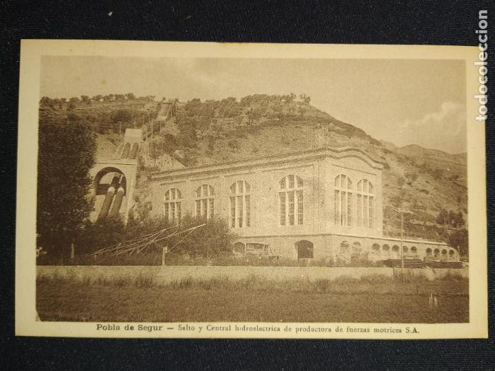 Postales: POBLA DE SEGUR-SALTO Y CENTRAL HIDROELECTRICA...-FOTO M.SOLE-POSTAL ANTIGUA-(69.627)