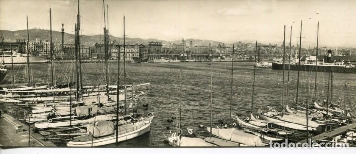 Postales: BARCELONA-SUPERPANOR&Aacute;MICA PUERTO Y CLUB N&Aacute;UTICO-A&Ntilde;OS 50- ZERKOWITZ 23 X 9