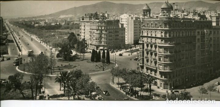 Postales: BARCELONA-SUPERPANOR&Aacute;MICA-PLAZA CALVO SOTELO-A&Ntilde;OS 50- 23 X 9 -CAMPANYA