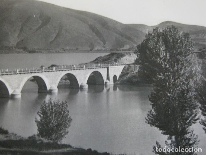 Postales: POBLA DE SEGUR-PUENTE DEL FERROCARRIL-FOTOGRAFICA GORD&Oacute;-POSTAL ANTIGUA-(69.756)