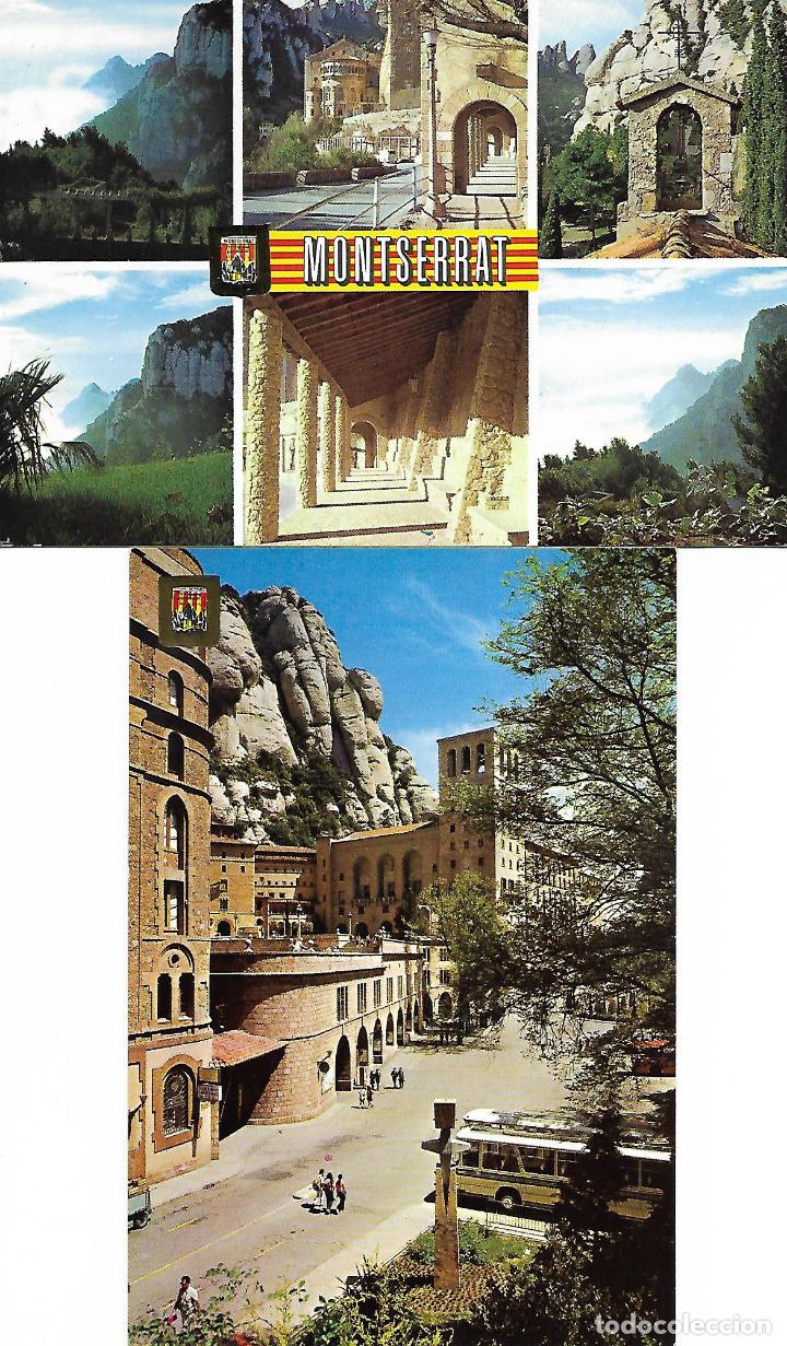 Postales: MONTSERRAT (Barcelona) DOS POSTALES - Foto 1